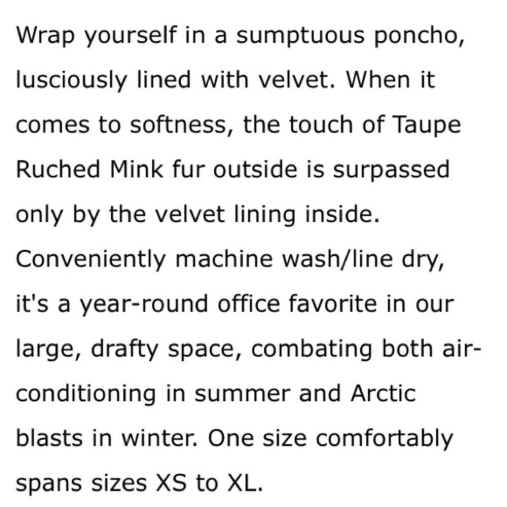 Faux Fur Poncho - Picture 2 of 7